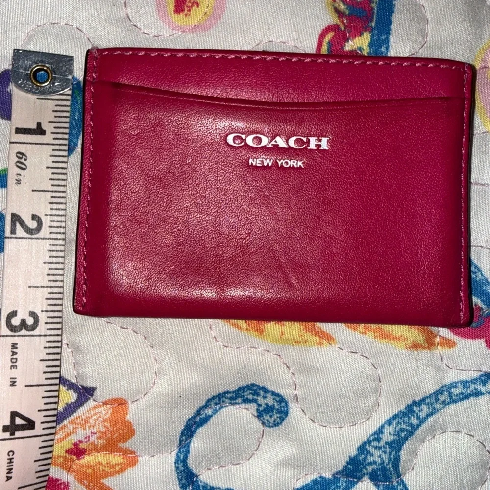 Coach Leather Change Purse Pink